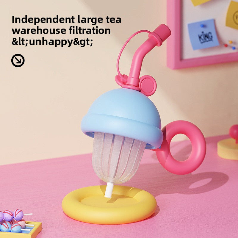 Insulated Cute Portable 316 Tea Brewing Straw Cup