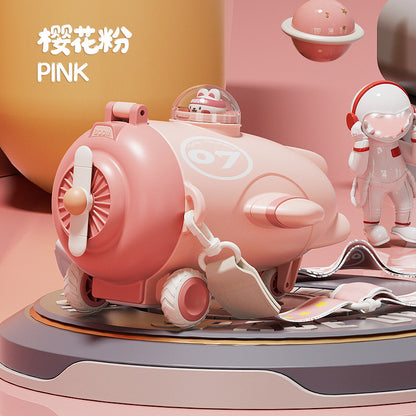 Airplane Plastic Cup Portable Fall-Resistant Cute Straw Cup