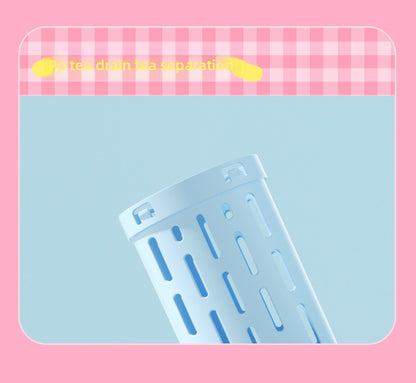 Plastic High Temperature Resistant Straw Kitten Double Drinking Cup