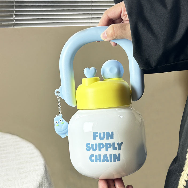 Kitty Large Capacity Plastic Straw Cup