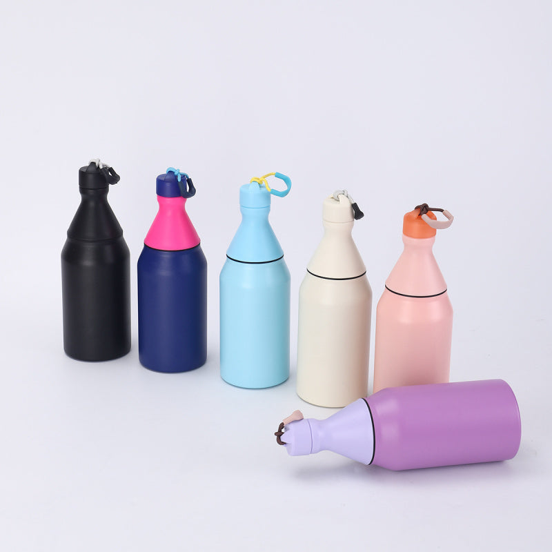 Fashion Small Mouth Bottle Simple Detachable 304 Stainless Steel Insulated Cup Portable with Strap
