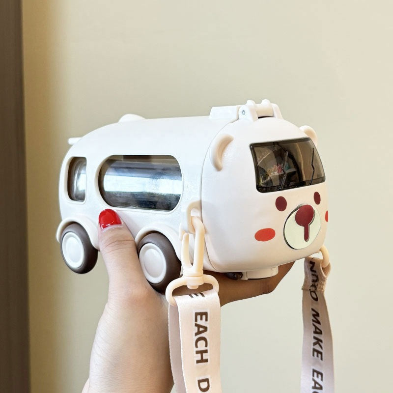 Airplane Plastic Cup Portable Fall-Resistant Cute Straw Cup