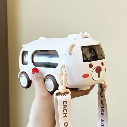 Airplane Plastic Cup Portable Fall-Resistant Cute Straw Cup