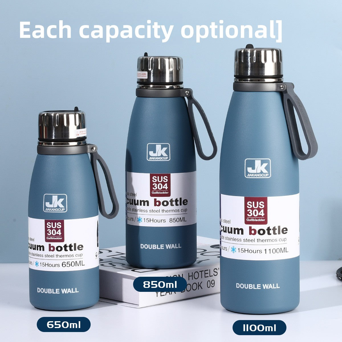 Coke Bottle 304 Stainless Steel Insulated Cup with Strap for Sports and Outdoor Use