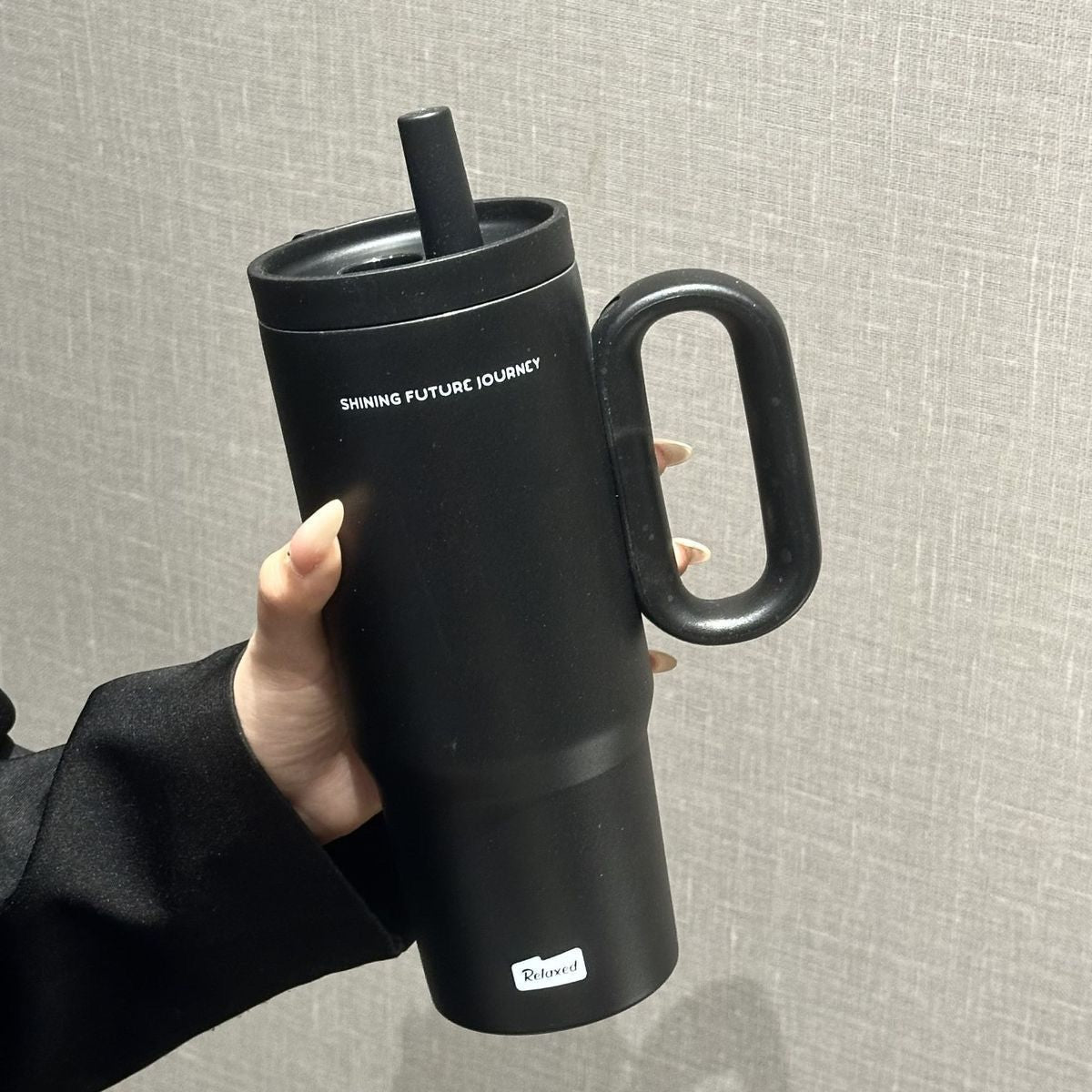 304 Stainless Steel Insulated Cup with Handle and Straw, Compatible with Car Cup Holder