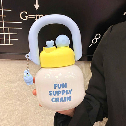 Kitty Large Capacity Plastic Straw Cup