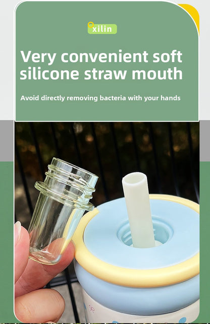 316 Stainless Steel Cute Kitten Straw Insulated Cup