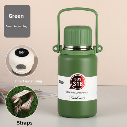 316 Stainless Steel Insulated Portable Temperature Display Handheld Kettle