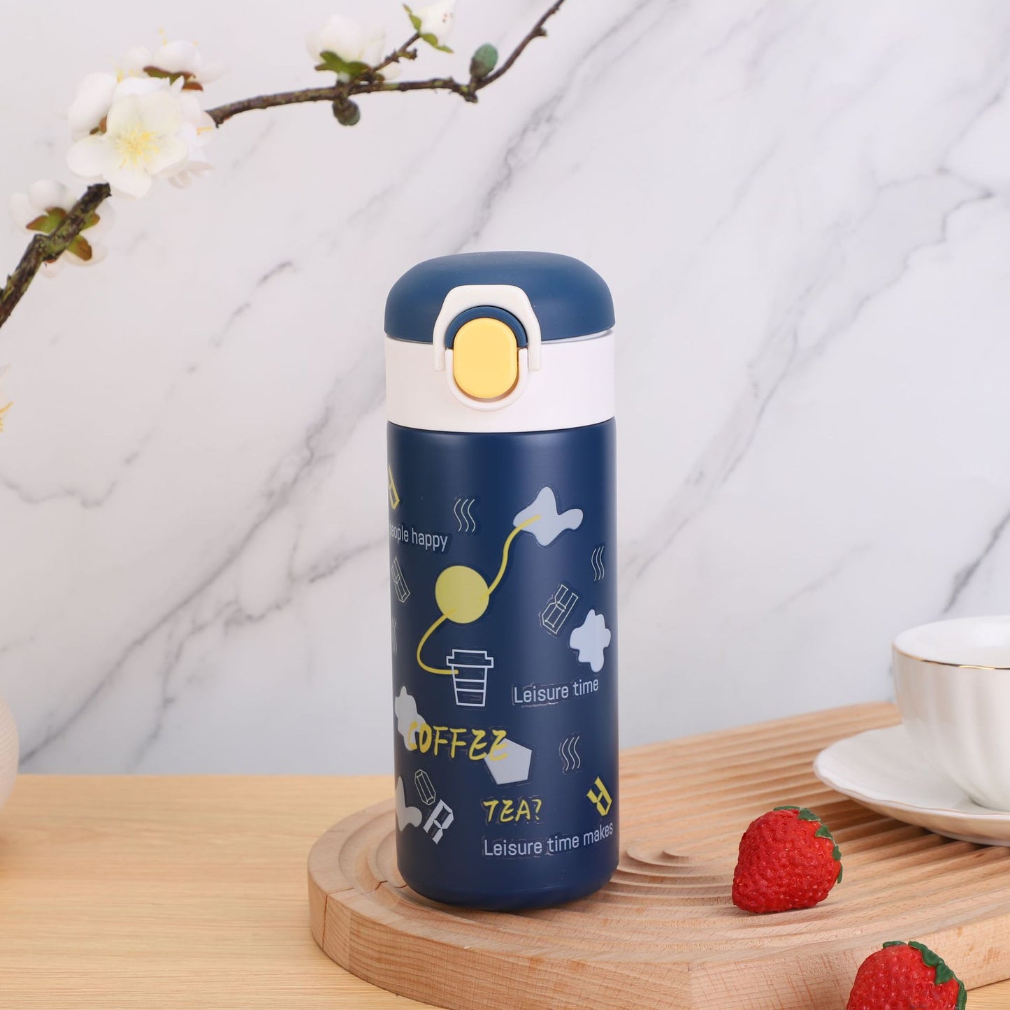 Bouncing Thermos Cup Cartoon Temperature Display Portable Water Cup
