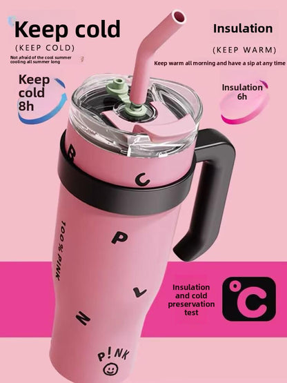 304 Stainless Steel Insulated Cup High Aesthetic 40oz Car Straw Cup