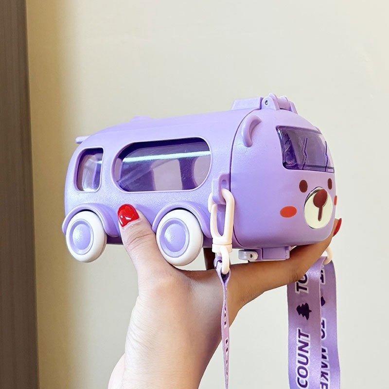 Airplane Plastic Cup Portable Fall-Resistant Cute Straw Cup