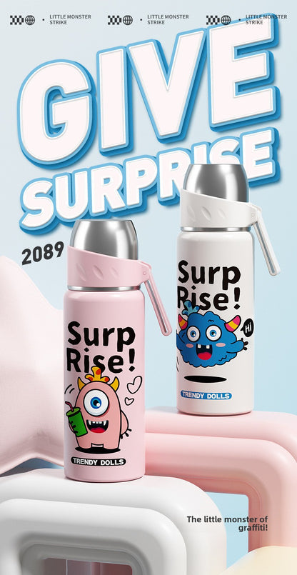 Children's Insulated Cup 316 Stainless Steel Cartoon Straw Bullet Cup