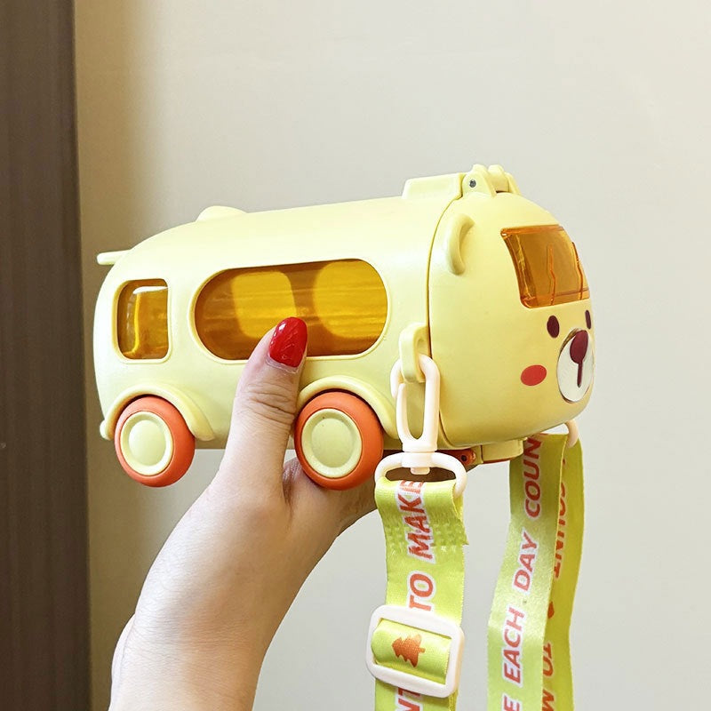 Airplane Plastic Cup Portable Fall-Resistant Cute Straw Cup
