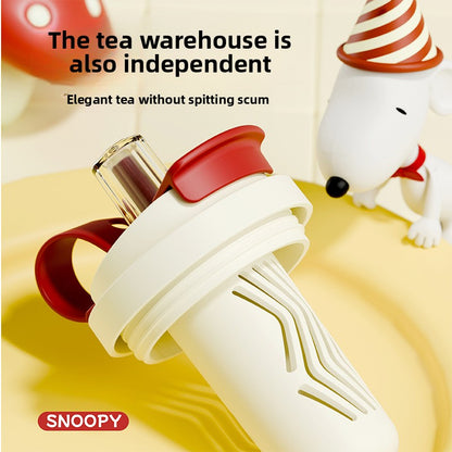 Snoopy Children's Plastic Large Capacity Straw Plastic Cup