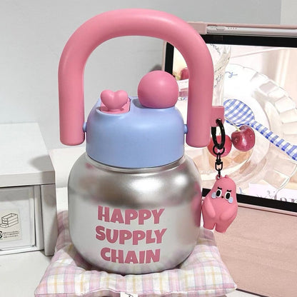 Kitty Large Capacity Plastic Straw Cup