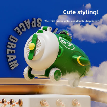 Airplane Plastic Cup Portable Fall-Resistant Cute Straw Cup
