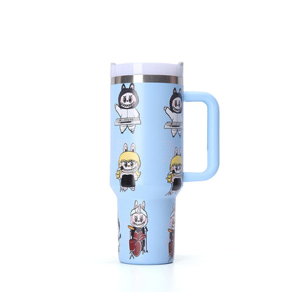 labubu Cartoon Series 40oz Large Capacity Outdoor Portable Straw Cup