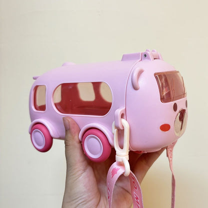 Airplane Plastic Cup Portable Fall-Resistant Cute Straw Cup