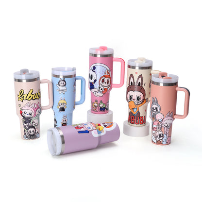 labubu Cartoon Series 40oz Large Capacity Outdoor Portable Straw Cup