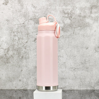 304 Stainless Steel Space Bottle Portable Vacuum Handheld Lid Hiking Bottle Outdoor Cycling Sports Water Bottle