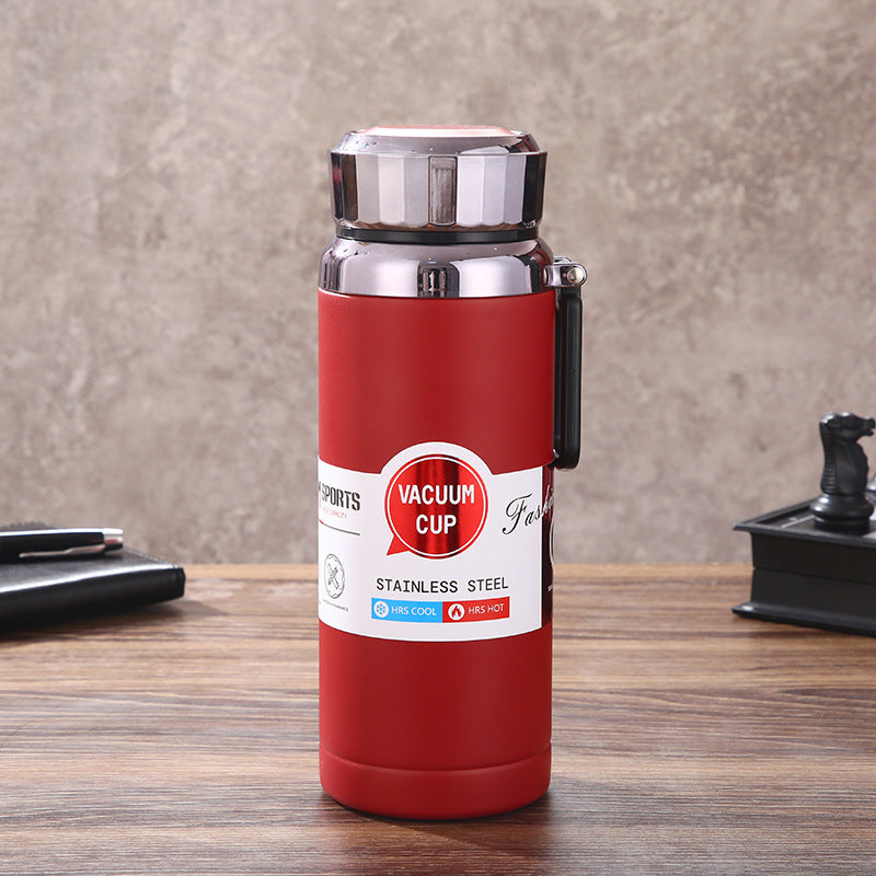 304 Stainless Steel Vacuum Insulated Kettle Intelligent Temperature Display Hiking Kettle Portable Outdoor Sports Water Bottle