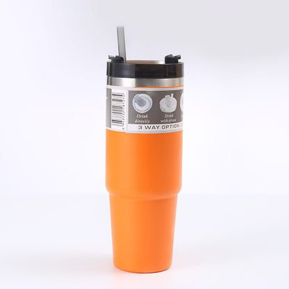 30OZ Stainless Steel Insulated Cup Portable Straw Cup Coffee Cup