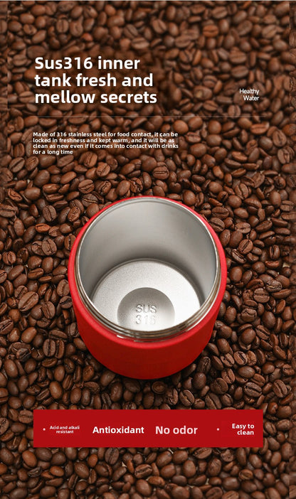 316 Stainless Steel Insulated Cup Portable Folding Handheld Coffee Cup