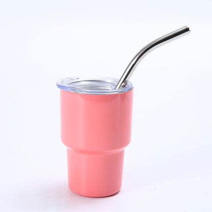2oz Mini Compact Portable Straw Insulated Cold and Hot Cup