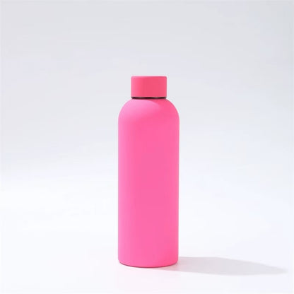 304 Stainless Steel Rubber Paint Small Mouth Bottle Thermos Cup Solid Color Minimalist