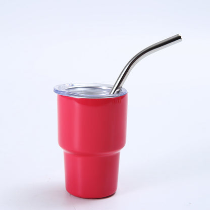 2oz Mini Compact Portable Straw Insulated Cold and Hot Cup