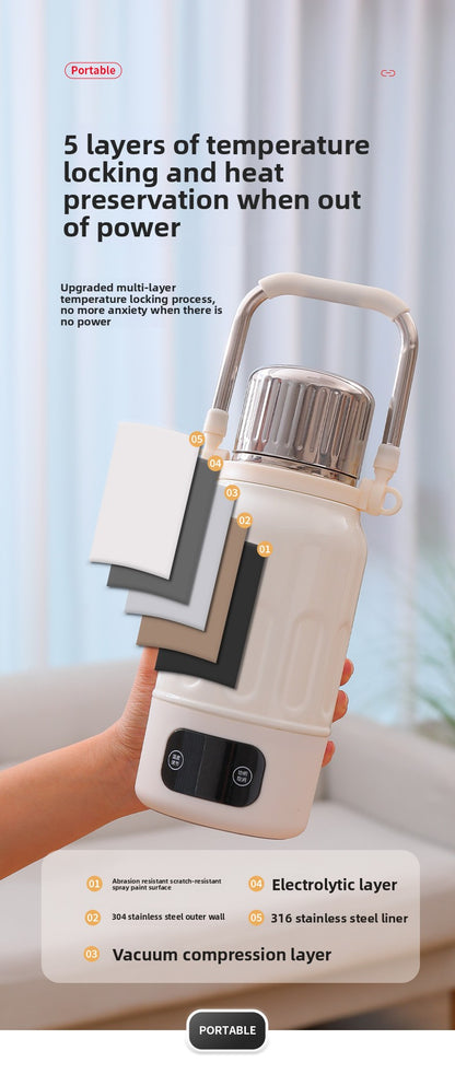 Intelligent Heating Temperature Control Boiling Water 316 Stainless Steel Thermos Cup