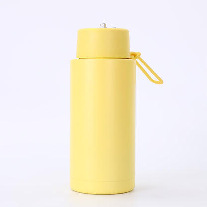 Simple Compact Handheld 304 Stainless Steel Insulated Cup Outdoor Portable Straw Cup