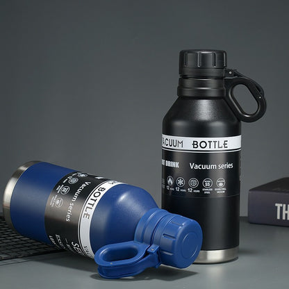 304 Large Capacity Stainless Steel American Style Hiking Sports Insulated Water Bottle Outdoor Travel Convenient