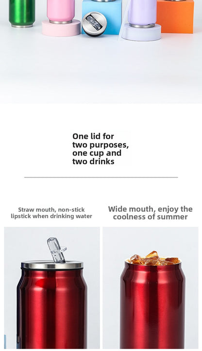 Can Vacuum Insulated Cup Simple Coke Straw Cup