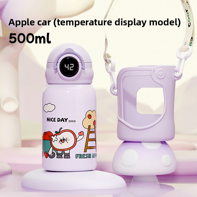Smart Children's Student 316 Stainless Steel Insulated Cup with Straw Portable Water Bottle