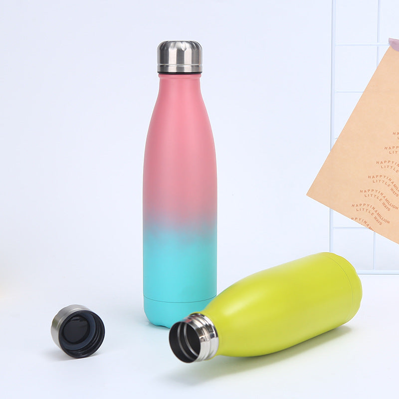 304 Stainless Steel Insulated Cup Gradient Coke Bottle Outdoor Sports Water Bottle