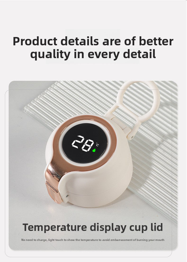 Temperature Display Stainless Steel Double Wall Insulated Cup Engraved Water Cup