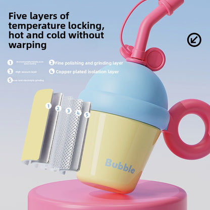 Insulated Cute Portable 316 Tea Brewing Straw Cup