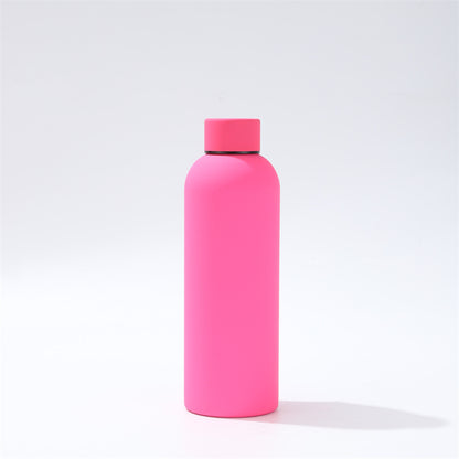 304 Stainless Steel Rubber Paint Small Mouth Bottle Thermos Cup Solid Color Minimalist