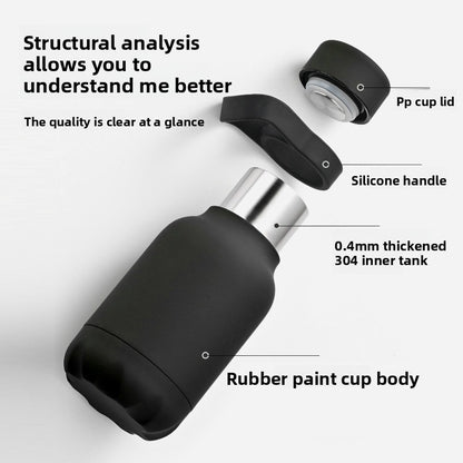 Outdoor Portable 304 Stainless Steel Sports Water Bottle Handheld