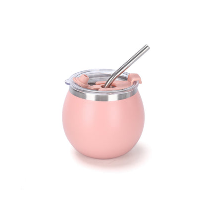 Mini Mate Tea Cup with Straw 304 Stainless Steel Pocket Portable