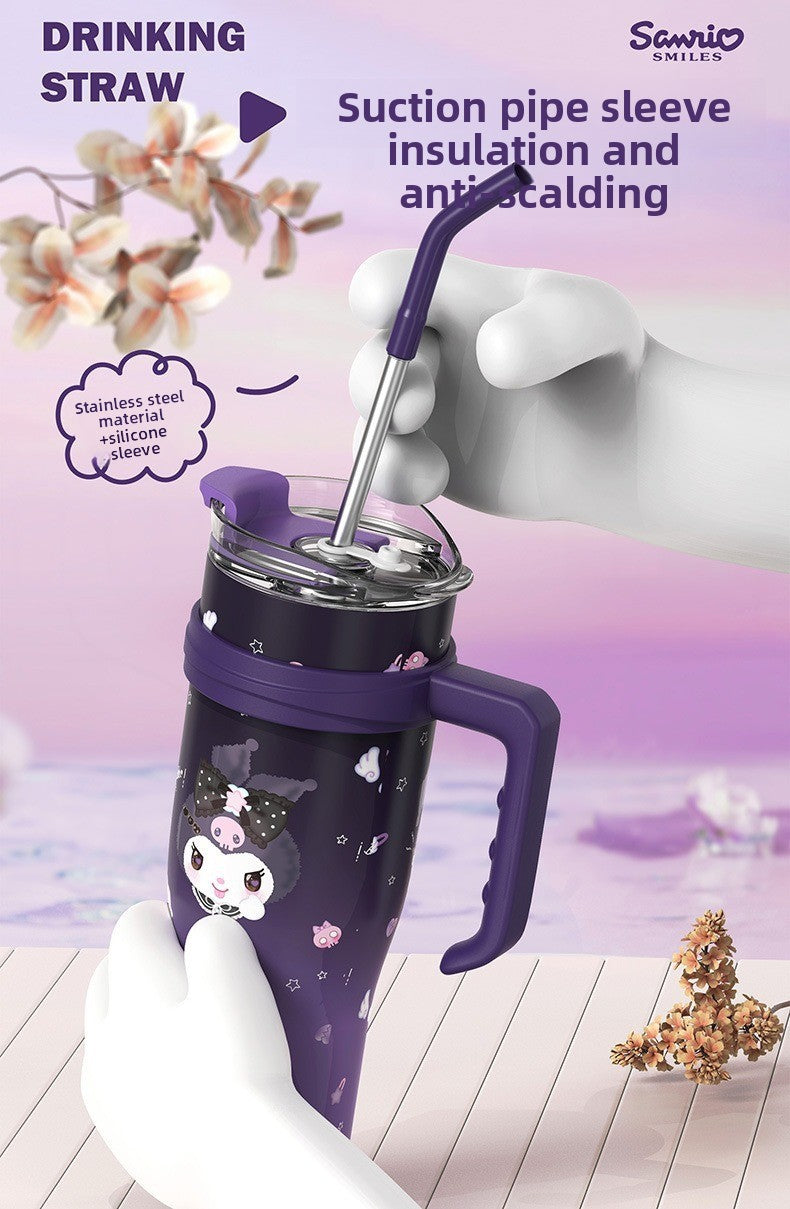 304 Stainless Steel Giant Sanrio Insulated Cup Large Capacity Handle Water Cup