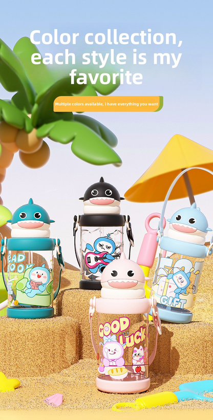 Plastic Cartoon Outdoor Portable Summer Straw Cup