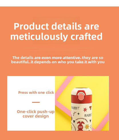 Bouncing Thermos Cup Cartoon Temperature Display Portable Water Cup