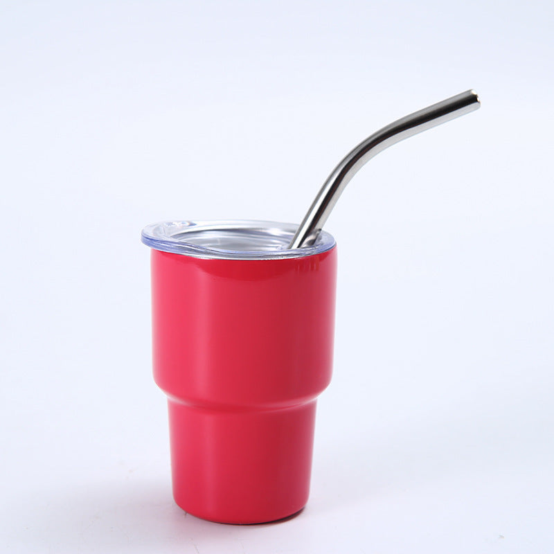 2oz Mini Compact Portable Straw Insulated Cold and Hot Cup
