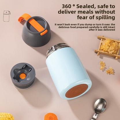 304 Stainless Steel Vacuum Insulated Lunch Box for Students and Office Workers with Portable Strap