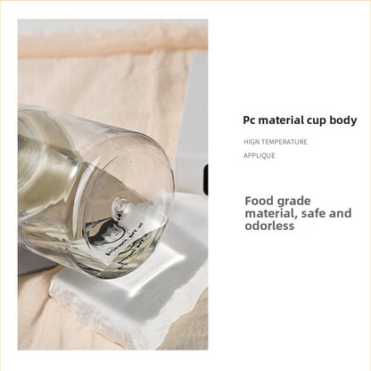 Large Capacity Plastic Cup Portable Tea Brewing Cup with Handle
