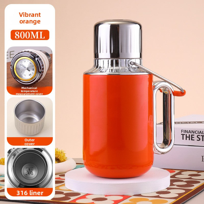 Large Capacity Insulated Tea Pot with Handle Portable Thermal Kettle