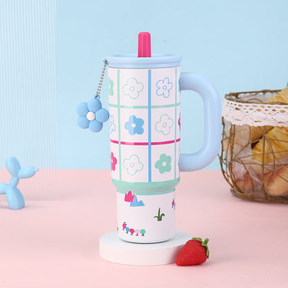 Cute Fashionable Stainless Steel Insulated Cup with Portable Handle