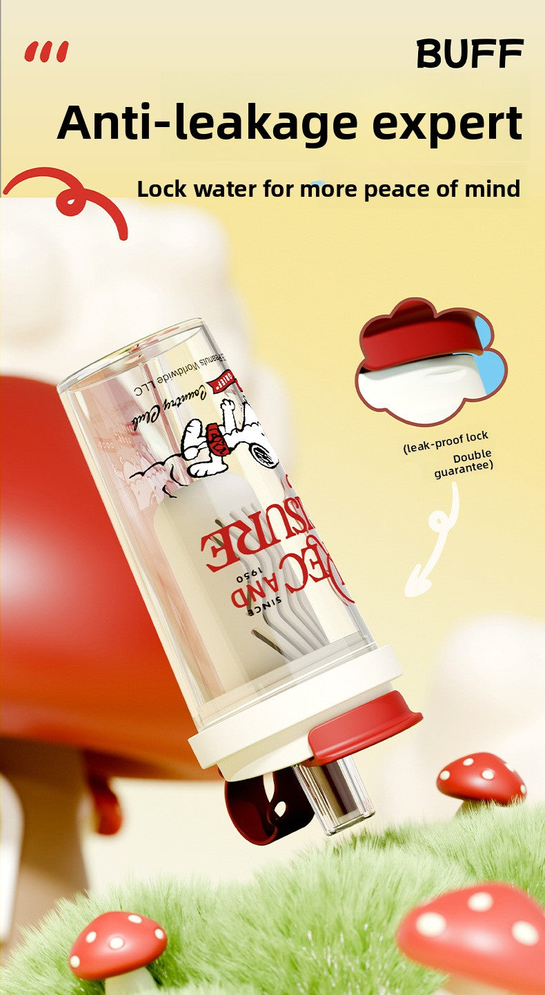 Snoopy Children's Plastic Large Capacity Straw Plastic Cup